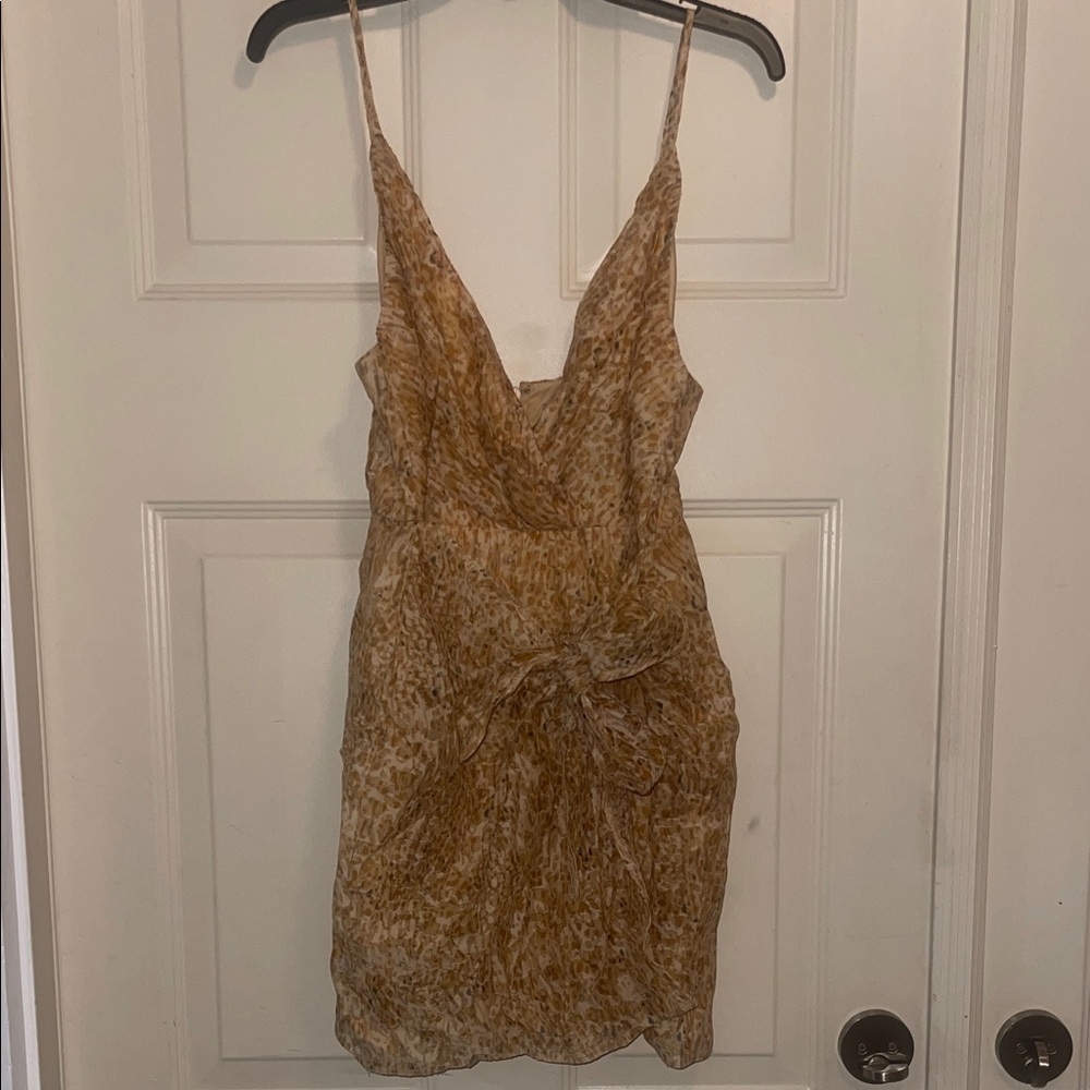 ASOS Tan Patterned Mini Dress